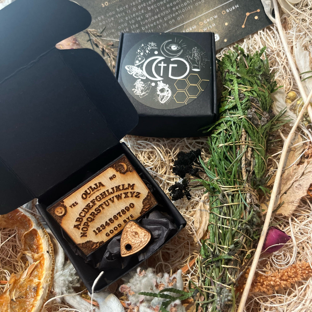 mini wooden ouija board 