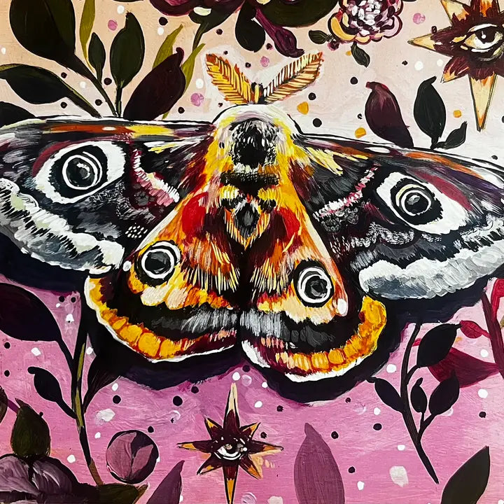 moth painting print